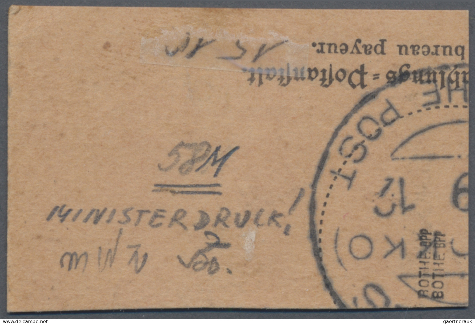 Deutsche Post In Marokko: 1911 "Ministerdruck" Der "6 Pes. 25 Cts." Auf 5 M. Sch - Marokko (kantoren)