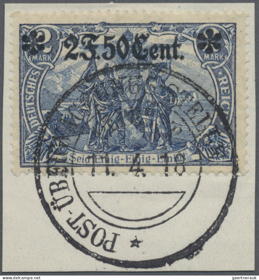 Deutsche Besetzung I. WK: Etappengebiet West: 1916 "2 F 50 C" Auf 2 M. Schwärzli - Occupation 1914-18