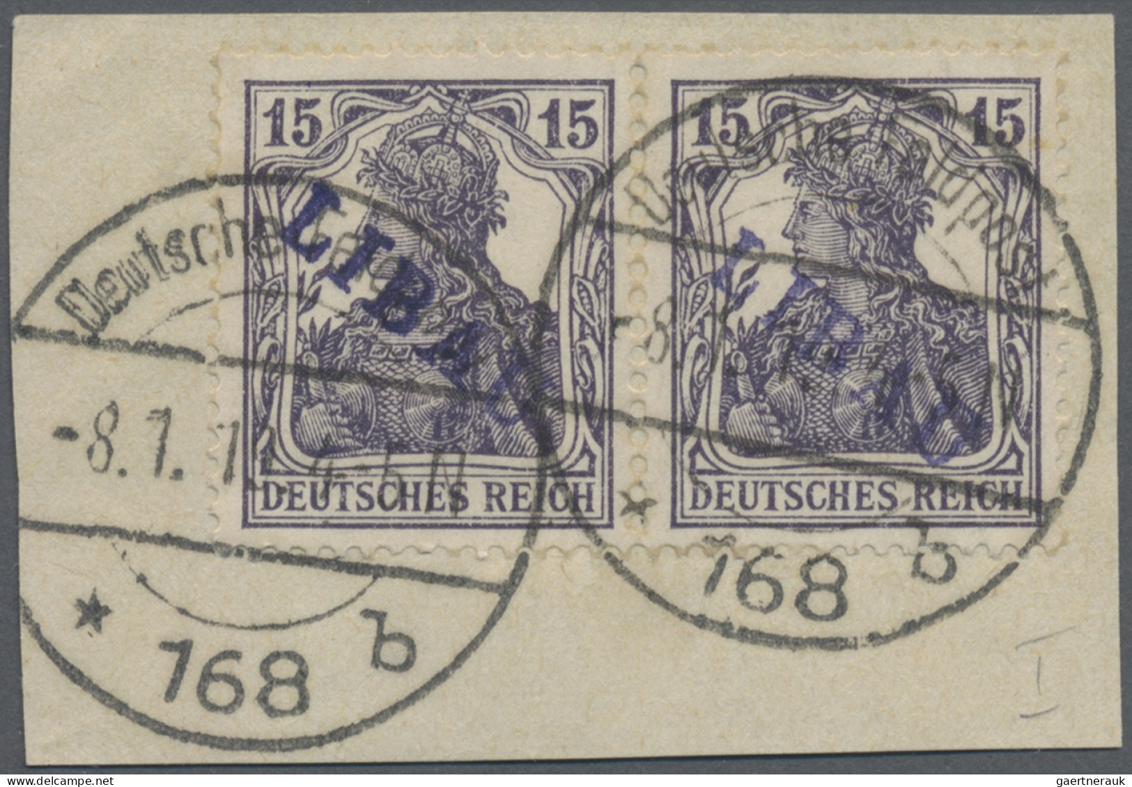 Deutsche Besetzung I. WK: Postgebiet Ober. Ost - Libau: 1919 Überkompletter Satz - Bezetting 1914-18