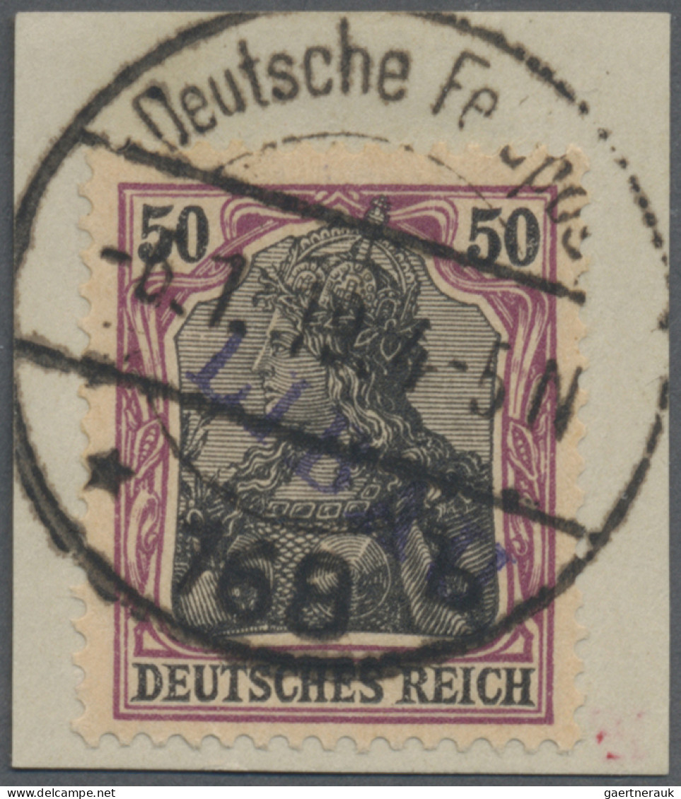 Deutsche Besetzung I. WK: Postgebiet Ober. Ost - Libau: 1919 Überkompletter Satz