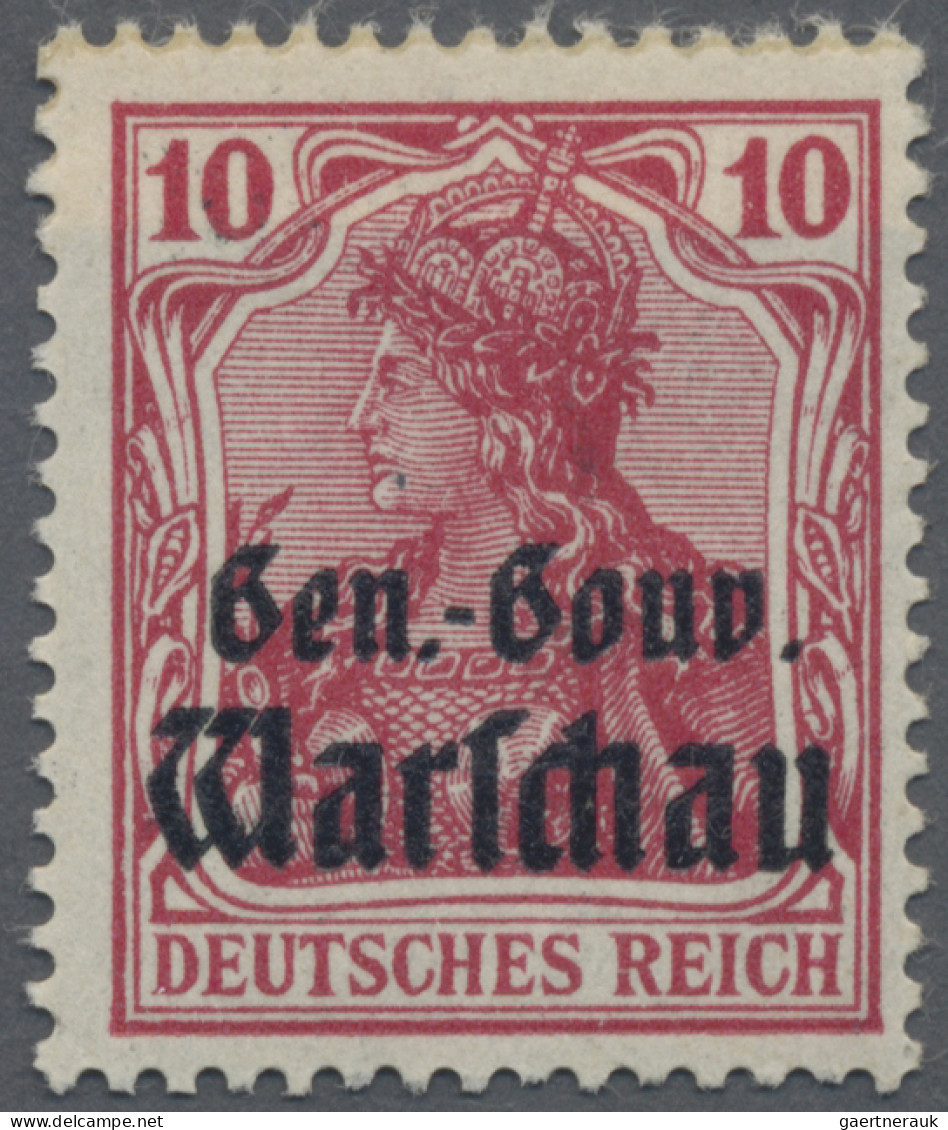 Deutsche Besetzung I. WK: Deutsche Post In Polen: 1916 - Druckprobe Der Reichsdr - Besetzungen 1914-18