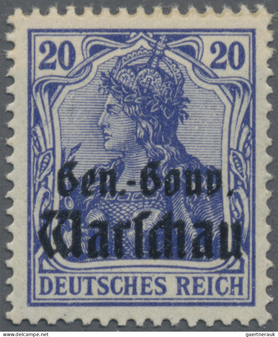 Deutsche Besetzung I. WK: Deutsche Post In Polen: 1916 - Druckprobe Der Reichsdr - Ocupación 1914 – 18