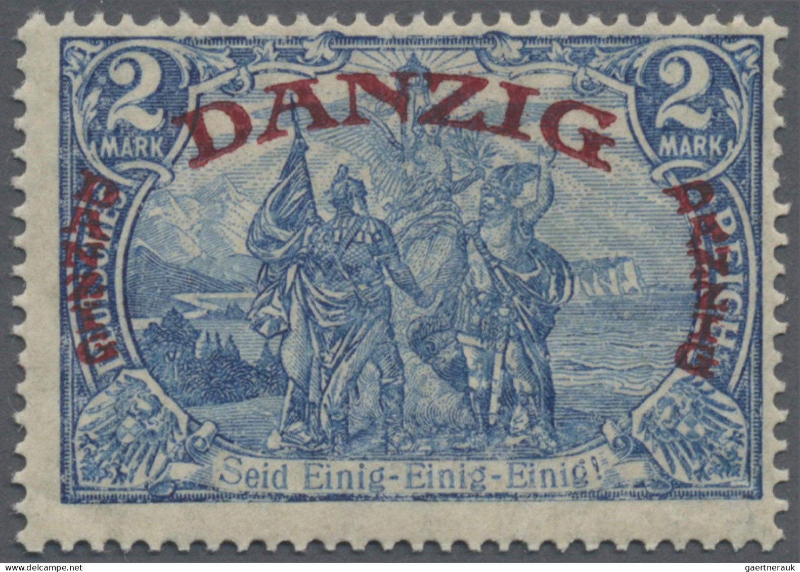 Danzig: 1920 "Großer Innendienst", Kompletter Postfrischer Satz Aller Drei Werte - Otros & Sin Clasificación