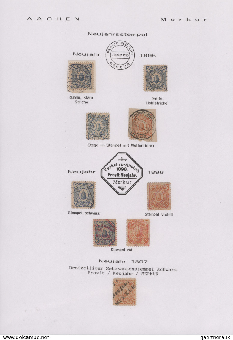 Deutsches Reich - Privatpost (Stadtpost): 1894/95, AACHEN/Merkur, Sehr Saubere S - Postes Privées & Locales