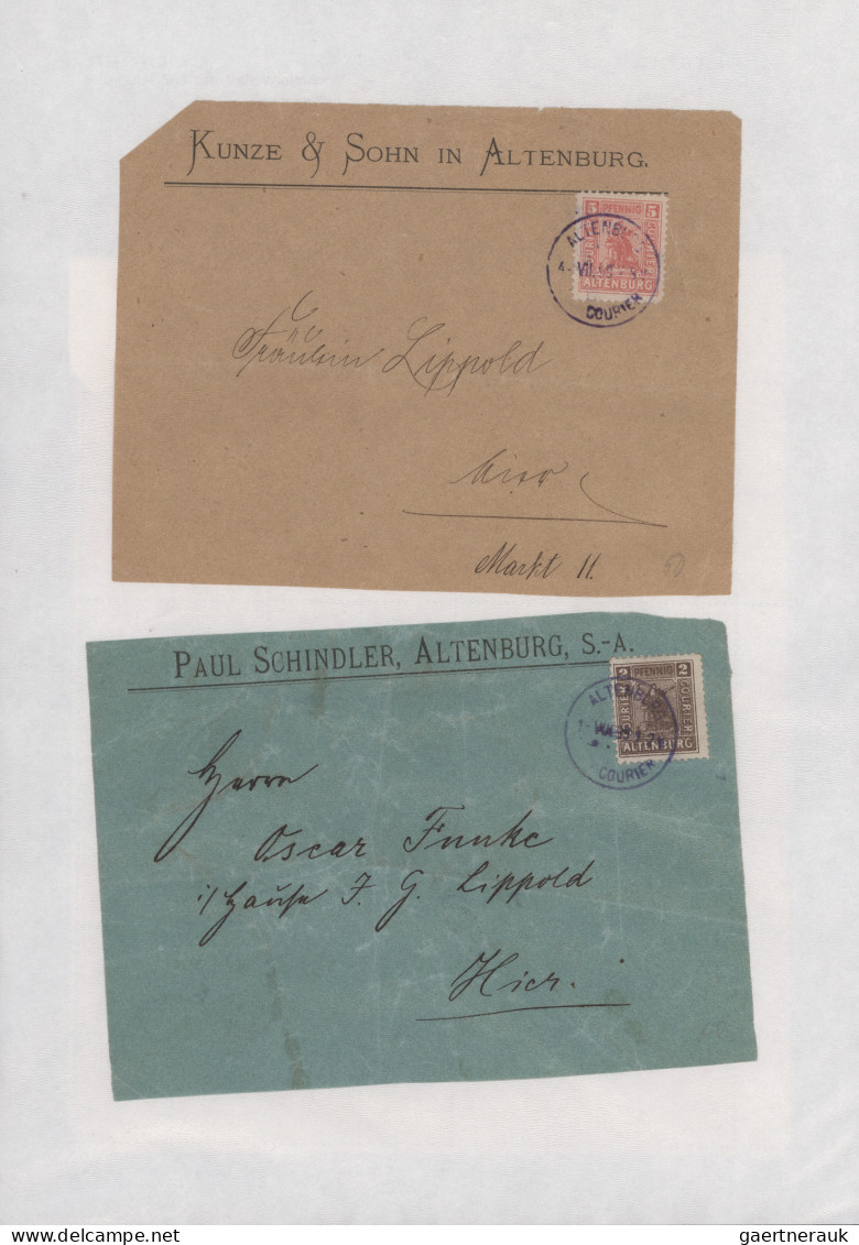 Deutsches Reich - Privatpost (Stadtpost): 1893/98, ALTENBURG/Courier , Saubere K - Correos Privados & Locales