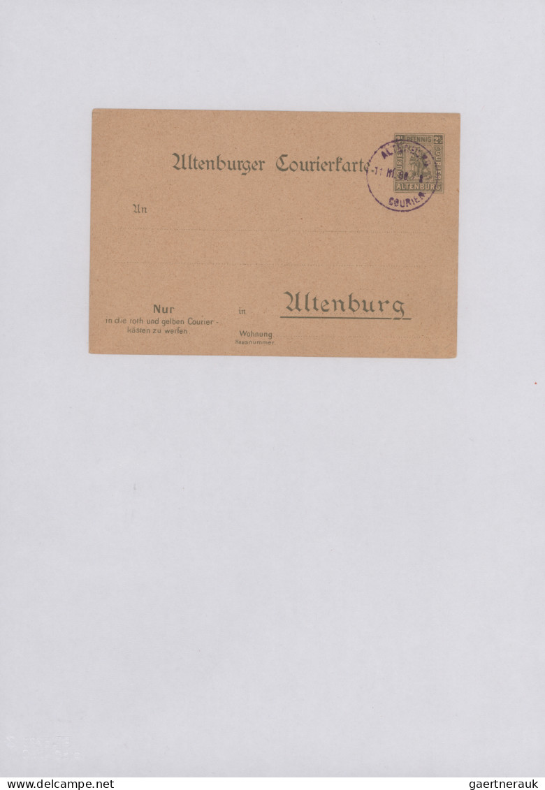 Deutsches Reich - Privatpost (Stadtpost): 1893/98, ALTENBURG/Courier , Saubere K - Postes Privées & Locales