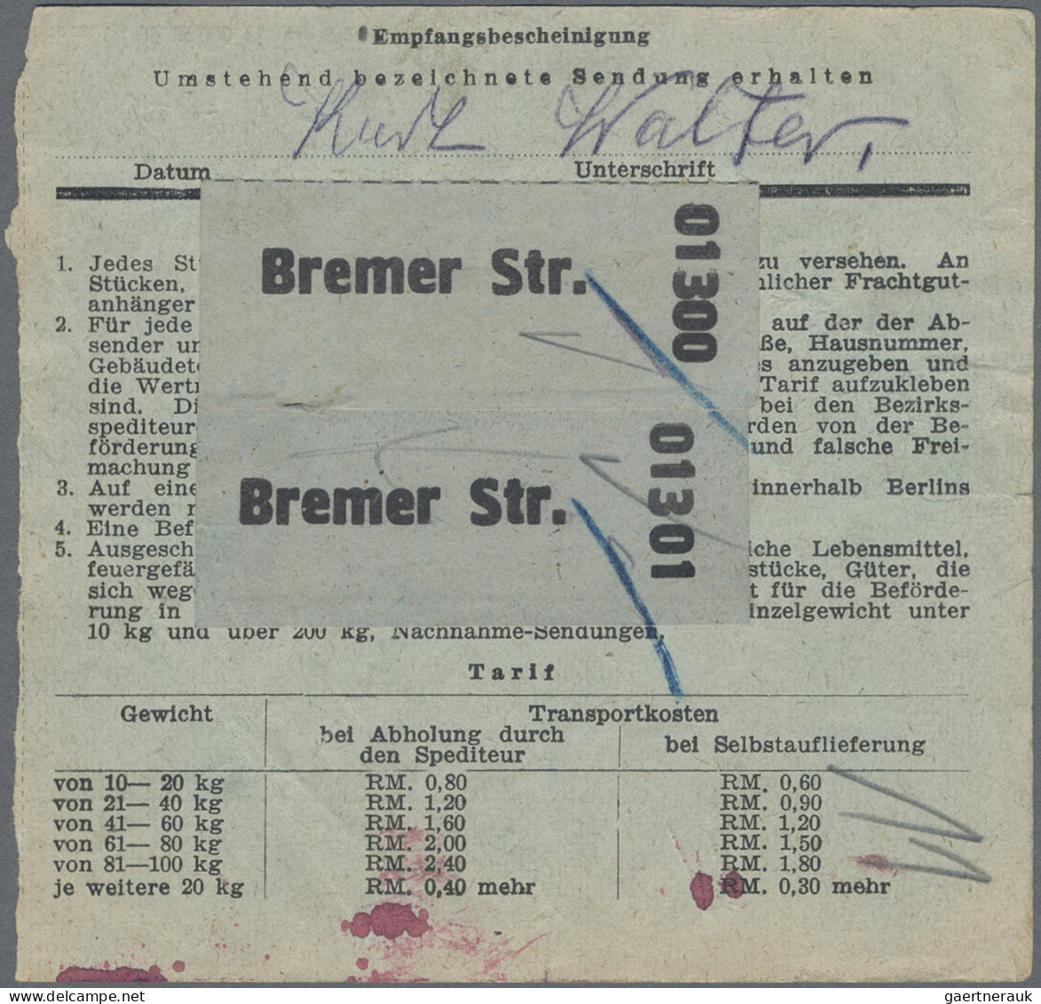 Deutsches Reich - Privatpost (Stadtpost): 1944, BERLIN/Stadt-Güter-Verkehr, 2 RM - Postes Privées & Locales