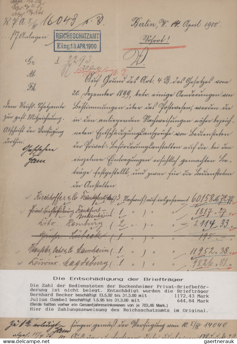 Deutsches Reich - Privatpost (Stadtpost): 1890/1900, BOCKENHEIM/Privat-Brief-Ver