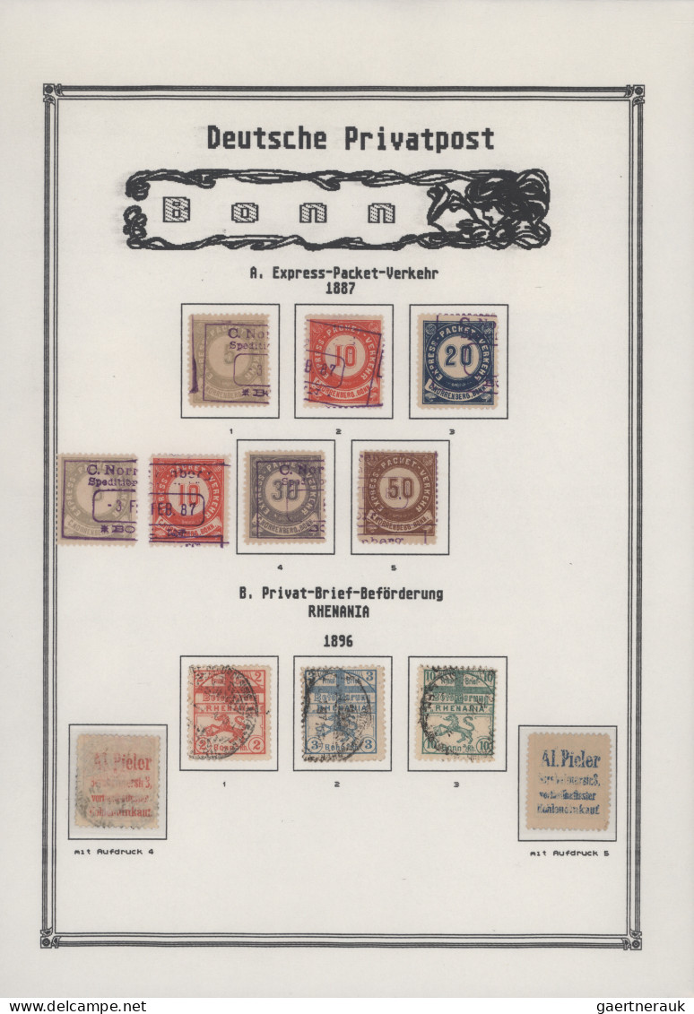 Deutsches Reich - Privatpost (Stadtpost): 1887/1896, BONN/Express-Packet-Verkehr - Privatpost