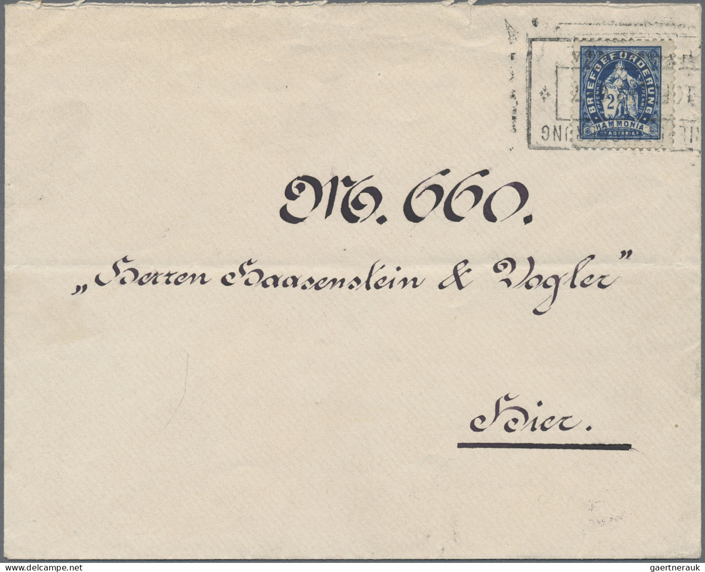 Deutsches Reich - Privatpost (Stadtpost): 1887, CHEMNITZ/Hammonia, Marken Von Ha - Private & Local Mails