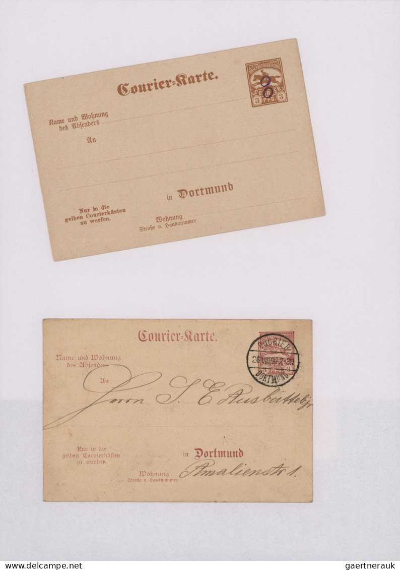 Deutsches Reich - Privatpost (Stadtpost): 1895/1951, DORTMUND/Courier, saubere u