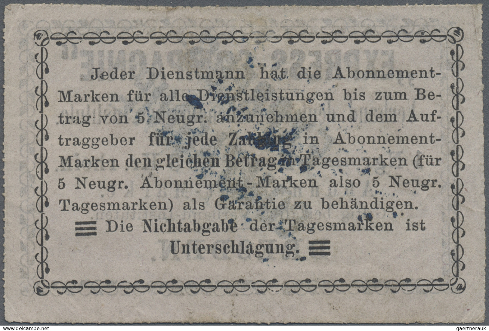 Deutsches Reich - Privatpost (Stadtpost): 1861/1862, DRESDEN, Express-Compagnie, - Correos Privados & Locales