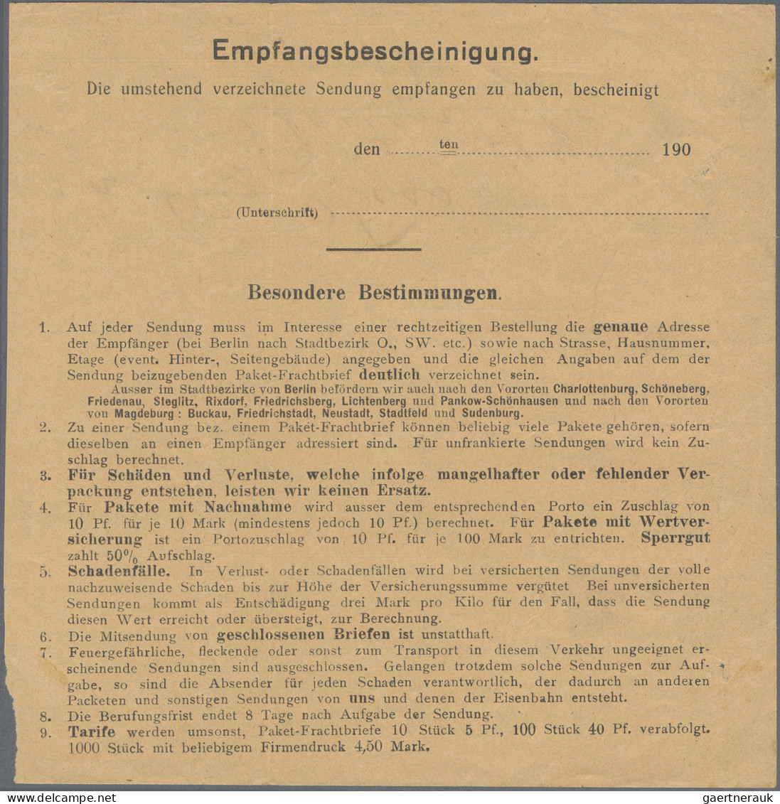 Deutsches Reich - Privatpost (Stadtpost): 1908, DRESDEN, Express-Packet-Verkehr, - Private & Lokale Post