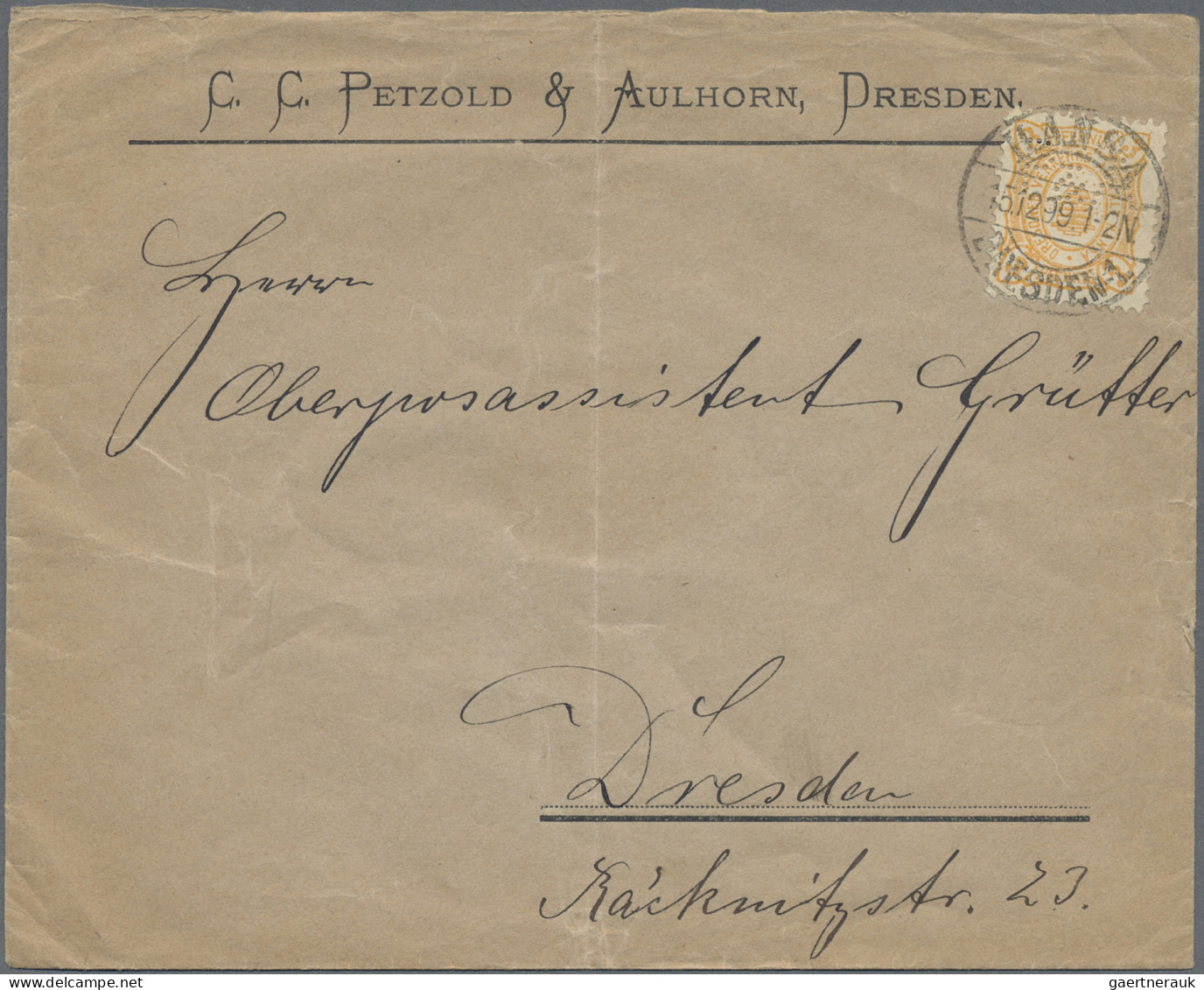 Deutsches Reich - Privatpost (Stadtpost): 1899, DRESDEN/Hansa, 5 Pf. Bienenkorb - Private & Lokale Post