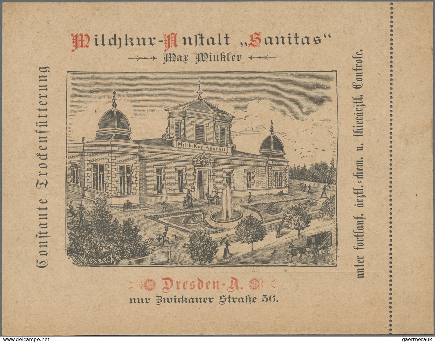 Deutsches Reich - Privatpost (Stadtpost): 1897, DRESDEN/Hansa, 10 Pf. Bienenkorb - Correos Privados & Locales