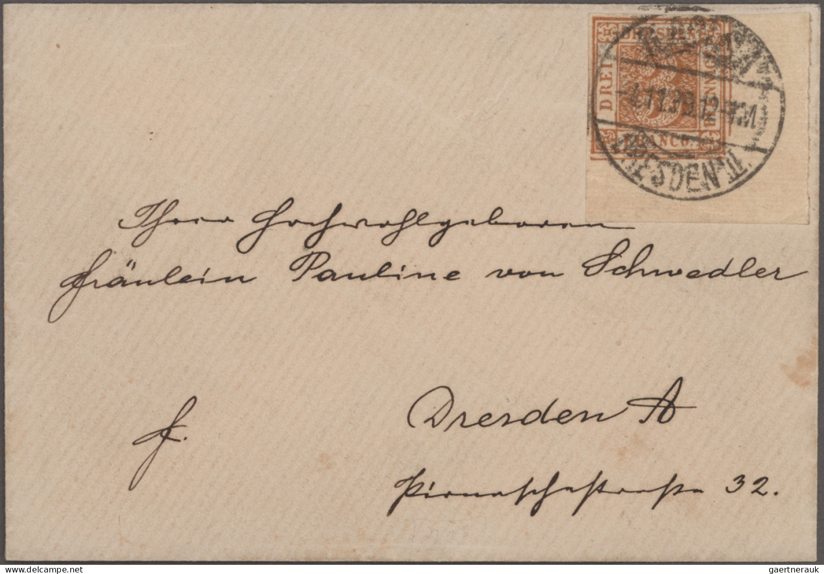 Deutsches Reich - Privatpost (Stadtpost): 1899, DRESDEN/Hansa,3 Pf. "Sachsen-Dre - Private & Lokale Post