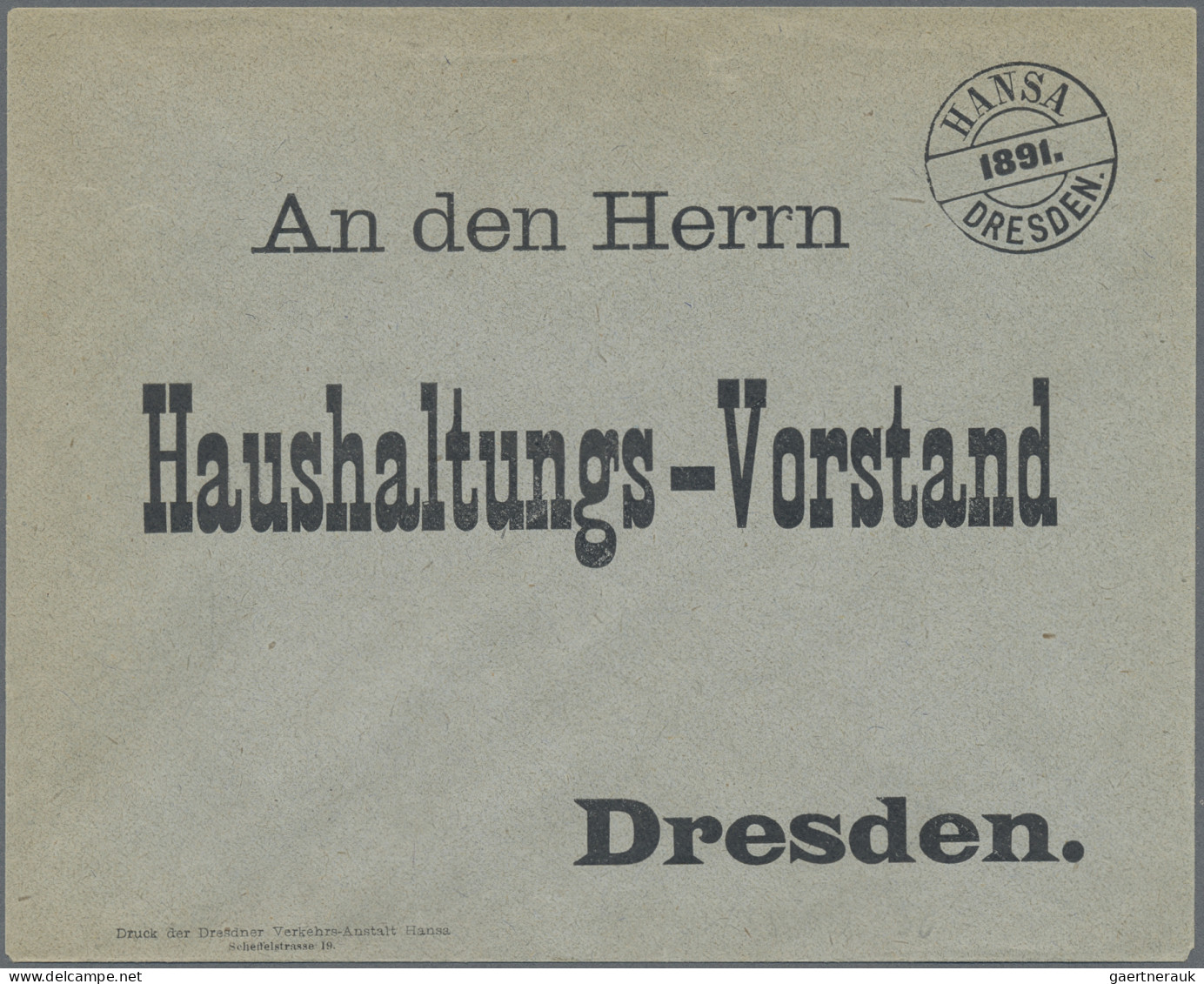 Deutsches Reich - Privatpost (Stadtpost): 1890/91, DRESDEN/Hansa, 4 Verschiedene - Private & Lokale Post