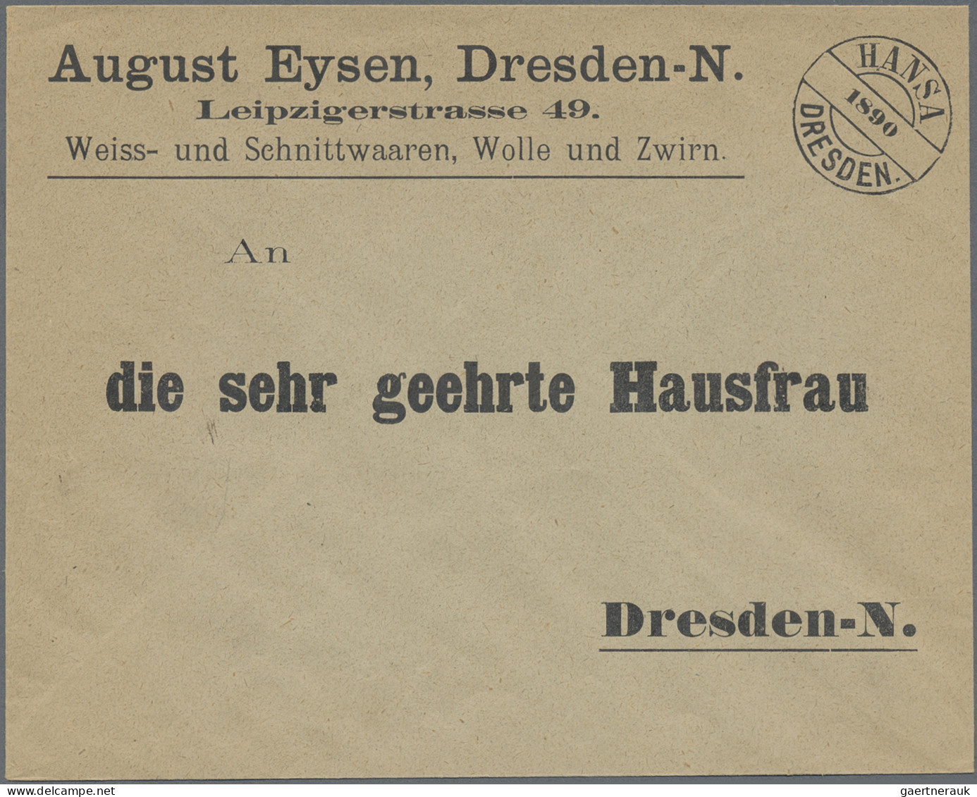 Deutsches Reich - Privatpost (Stadtpost): 1890/91, DRESDEN/Hansa, 4 Verschiedene - Privatpost