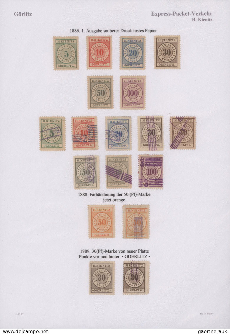 Deutsches Reich - Privatpost (Stadtpost): 1886/1900, GÖRLITZ/Express-Packet-Verk - Correos Privados & Locales