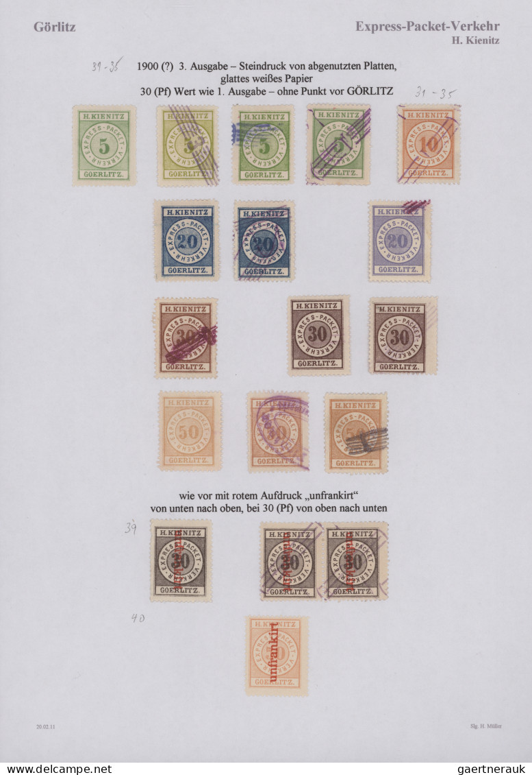 Deutsches Reich - Privatpost (Stadtpost): 1886/1900, GÖRLITZ/Express-Packet-Verk - Private & Local Mails