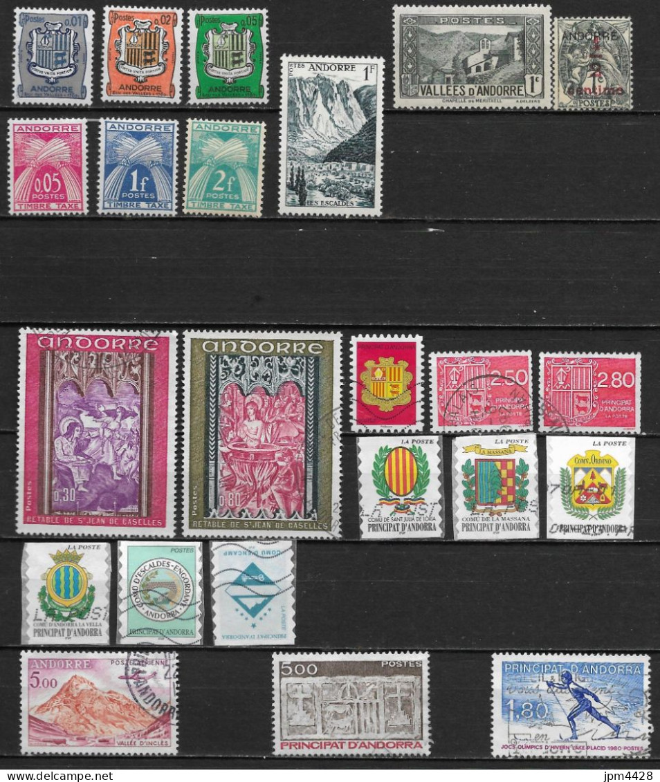 Nouvelle Calédonie Et Andorre Lot De 50 Timbres Neufs ** Et Oblitérés Détail Dans Descriptif >>>>>>>>>>>>>>>> - Lots & Serien