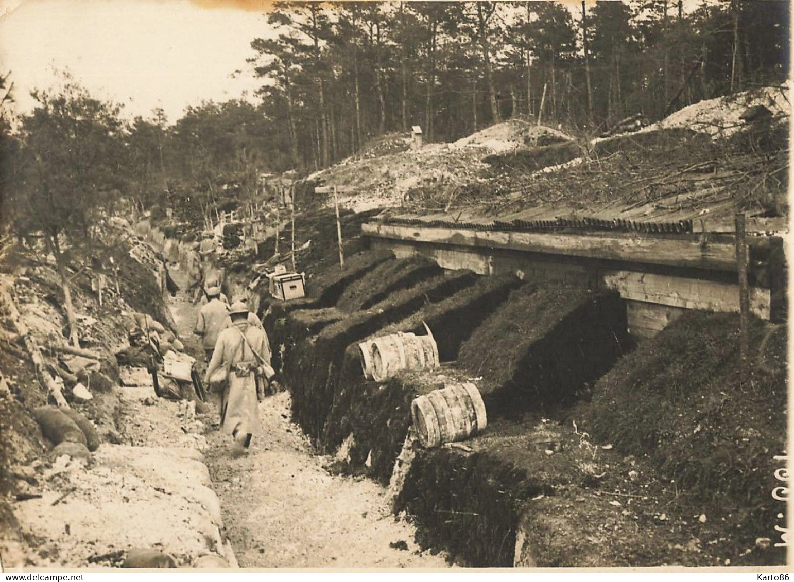 Bois Bricot , Souain Perthes Lès Hurlus * Ww1 Guerre 14/18 War * Abris & Cagnas Allemands * Photo Ancienne 18x13cm - Souain-Perthes-lès-Hurlus