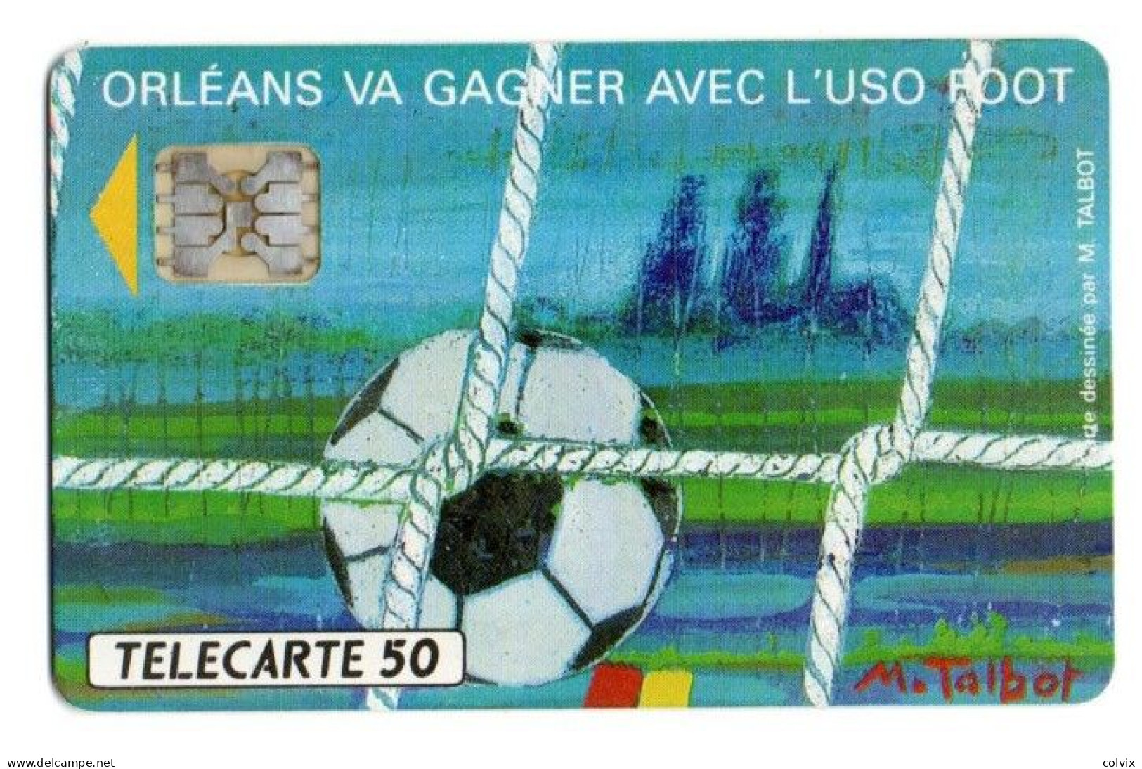 FRANCE TELECARTE D482 US ORLEANS 50U 1000 Ex Date 11/1990 Tableau De M.Talbot (football) - Privadas