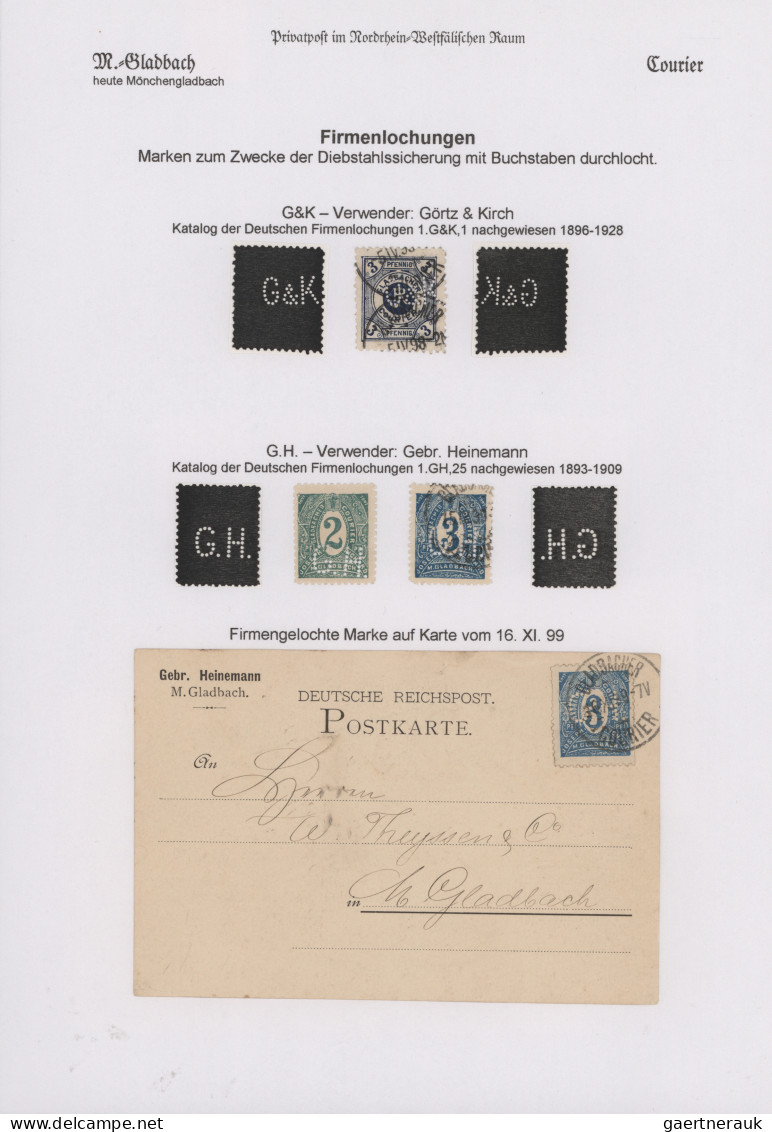 Deutsches Reich - Privatpost (Stadtpost): 1886/99, MÖNCHENGLADBACH/Express-Packe - Private & Local Mails