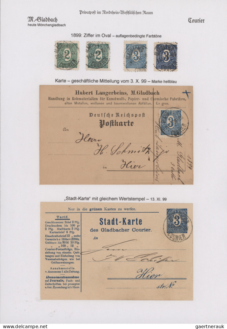 Deutsches Reich - Privatpost (Stadtpost): 1886/99, MÖNCHENGLADBACH/Express-Packe - Private & Local Mails