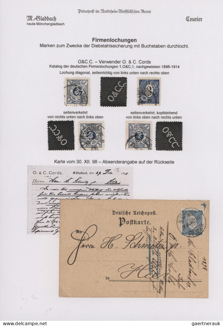 Deutsches Reich - Privatpost (Stadtpost): 1886/99, MÖNCHENGLADBACH/Express-Packe