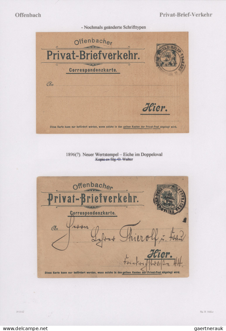 Deutsches Reich - Privatpost (Stadtpost): 1890/1896, OFFENBACH/Packet- U.Stückgu - Postes Privées & Locales