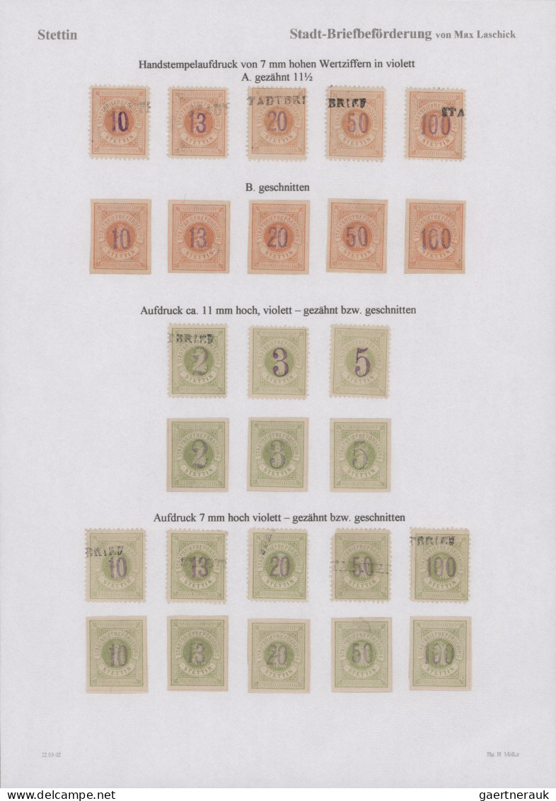 Deutsches Reich - Privatpost (Stadtpost): 1887/98, STETTIN/Stadtbrief-Beförderun - Private & Local Mails