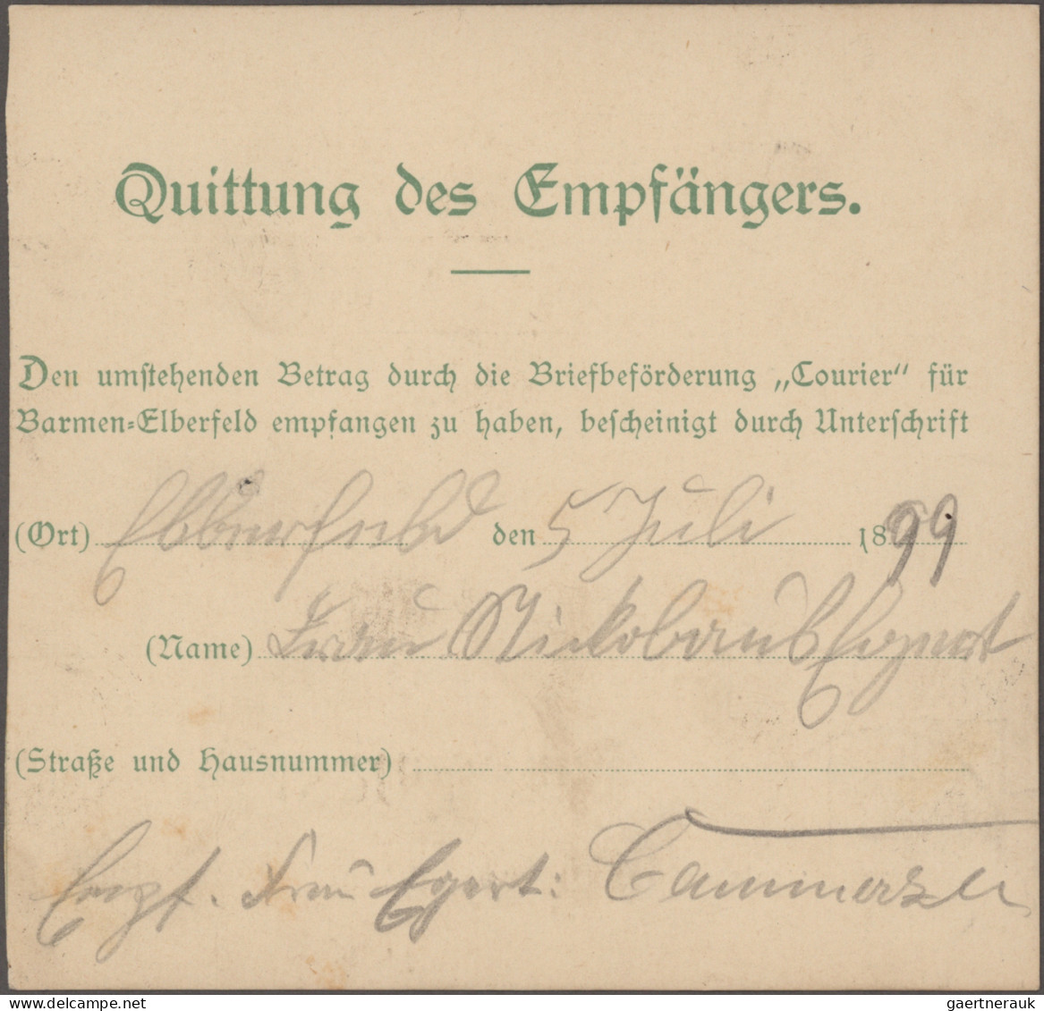 Deutsches Reich - Privatpost (Stadtpost): 1895/99, WUPPERTAL/BARMEN-ELBERFELD/Co - Postes Privées & Locales