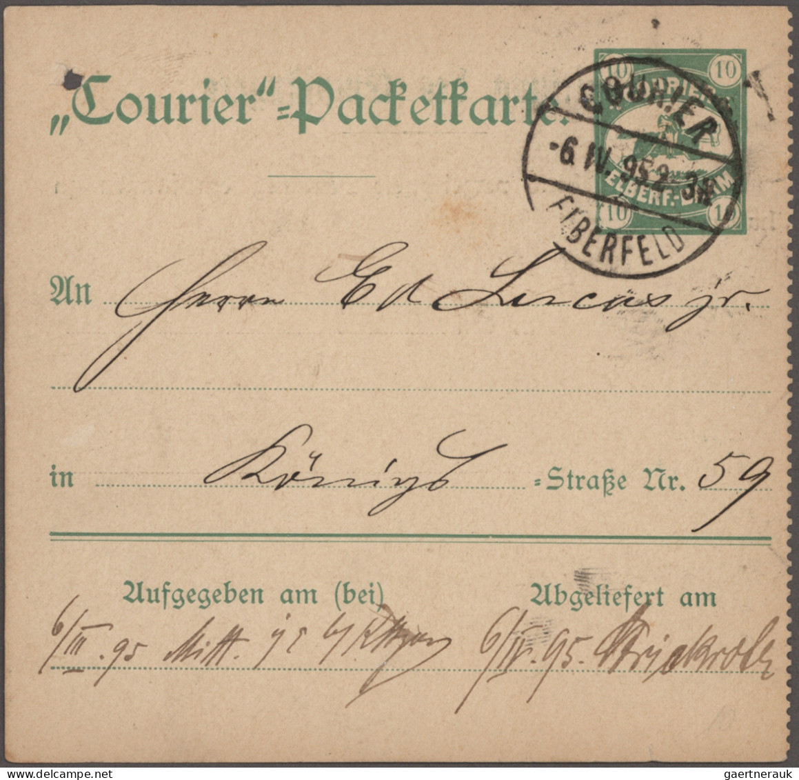 Deutsches Reich - Privatpost (Stadtpost): 1895/99, WUPPERTAL/BARMEN-ELBERFELD/Co - Postes Privées & Locales