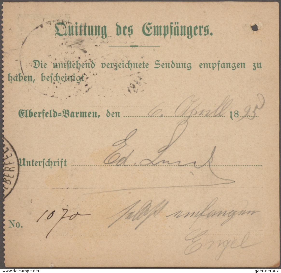 Deutsches Reich - Privatpost (Stadtpost): 1895/99, WUPPERTAL/BARMEN-ELBERFELD/Co - Private & Local Mails