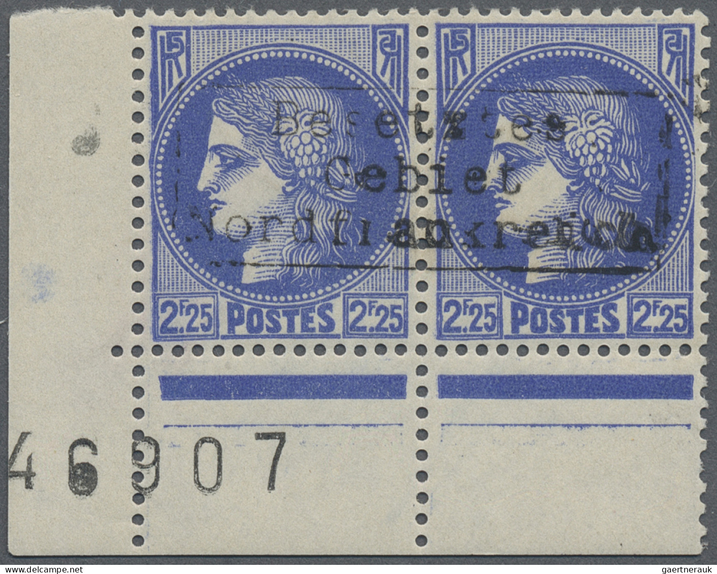 Dt. Besetzung II WK - Frankreich - Dünkirchen: 1940, Freimarkenausgabe "Ceres" 2 - Besetzungen 1938-45