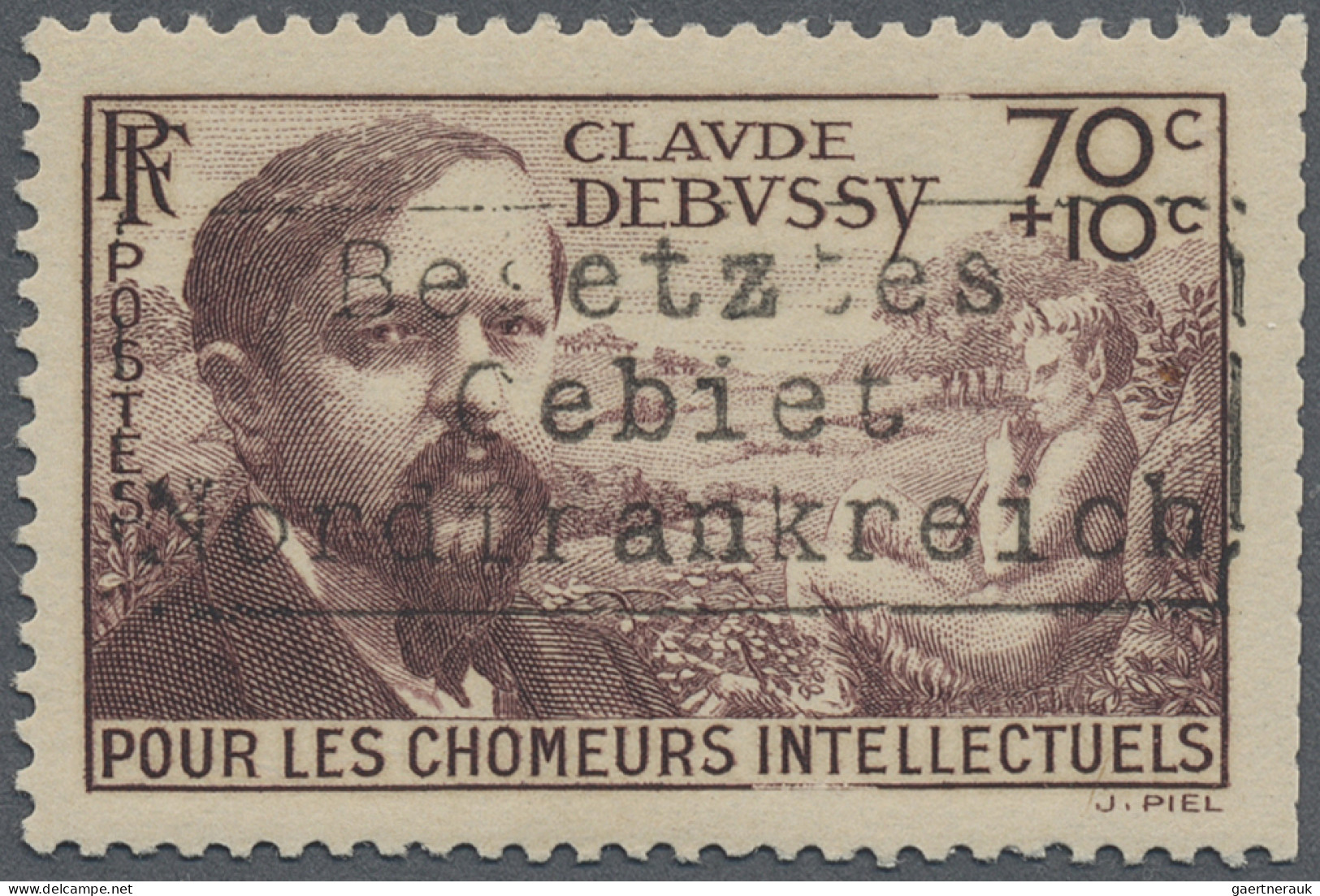 Dt. Besetzung II WK - Frankreich - Dünkirchen: 1940, Wohltätigkeitsausgabe "Clau - Besetzungen 1938-45