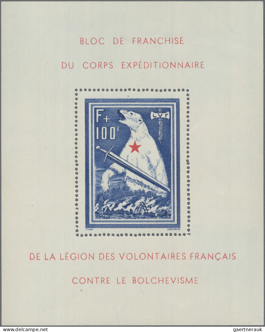 Dt. Besetzung II WK - Frankreich - Privatausgaben: Legionärsmarken: 1941/1942 Ei - Besetzungen 1938-45