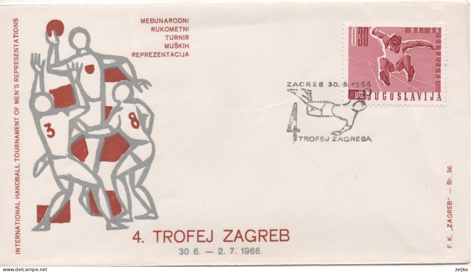 Yugoslavia, Handball, International Tournament For Men's National Teams, 4th Zagreb Trophy 1966 - Balonmano