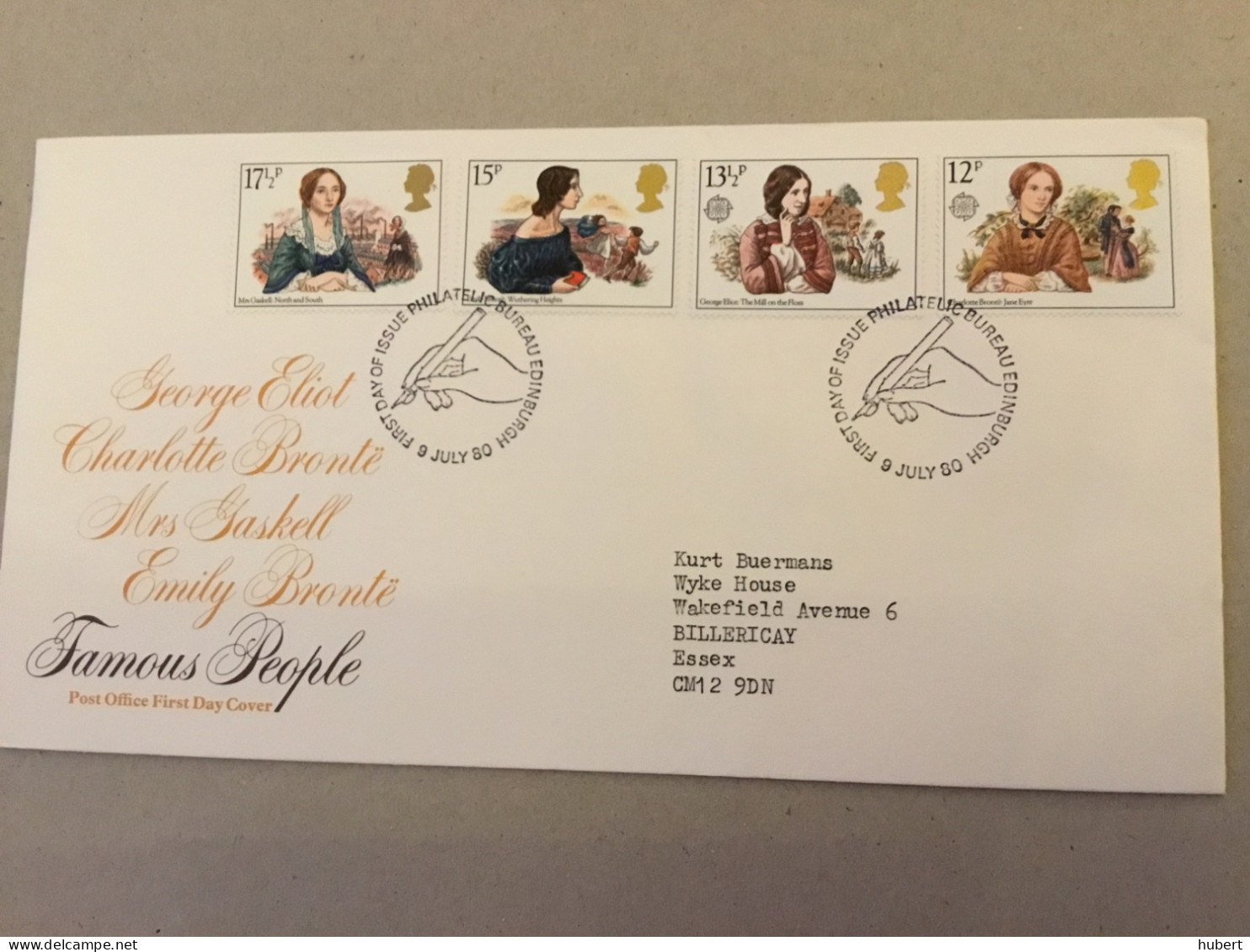 Grande-Bretagne  FDC Famous People 1980 - 1971-1980 Decimal Issues