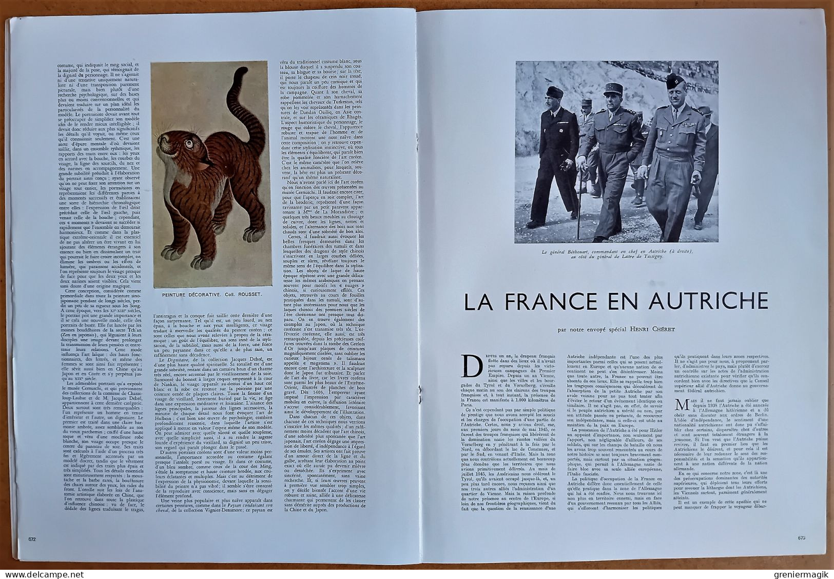 France Illustration 37 15/06/1946 Exécution des tortionnaires du Camp de Dachau/Art coréen/La France en Autriche/Narvik
