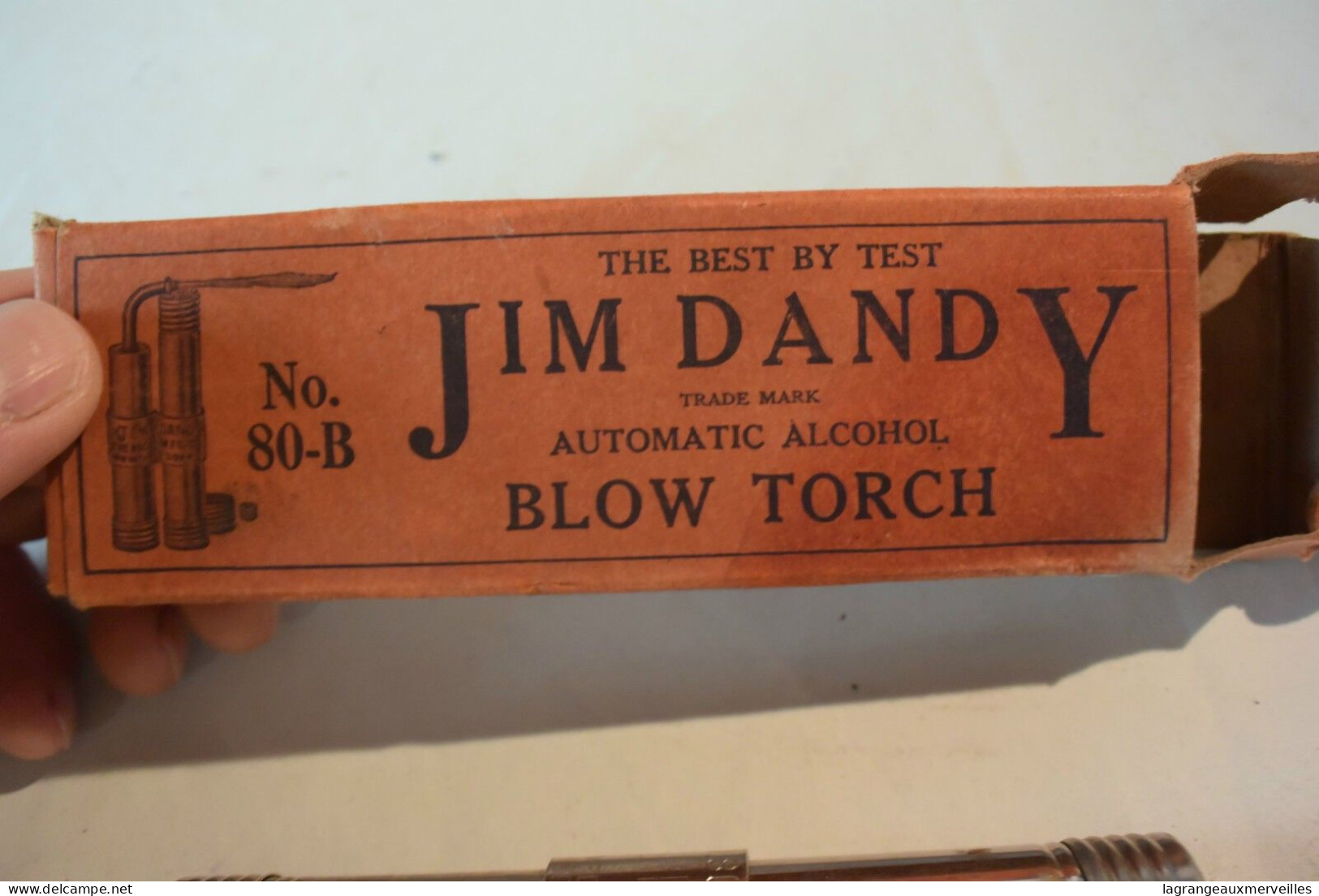 C4 Vintage Blue JIM Dandy Automatic Alcohol Blow Torch N°80B - Ancient Tools