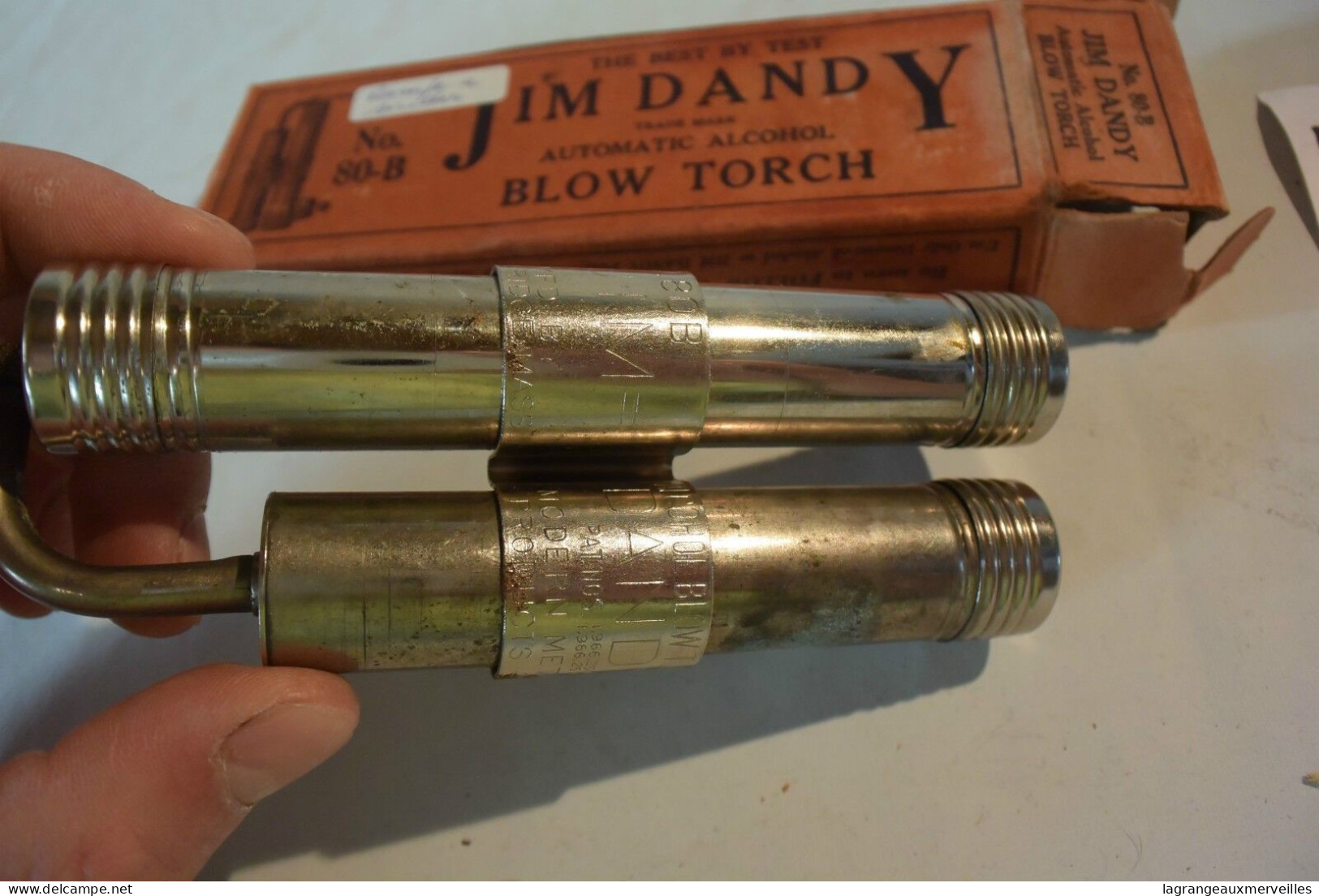 C4 Vintage Blue JIM Dandy Automatic Alcohol Blow Torch N°80B - Ancient Tools