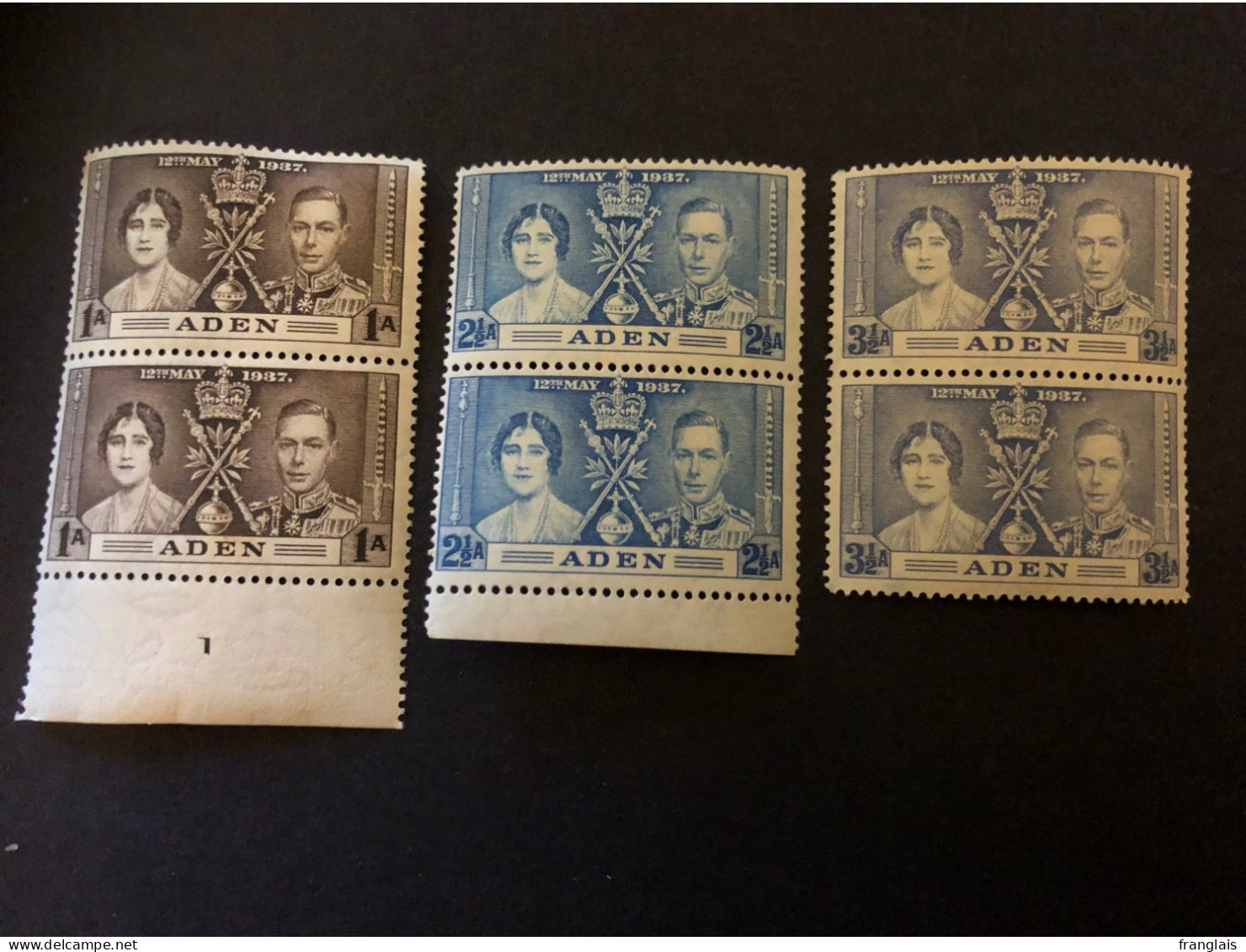 1937 CORONATION SET IN UNMOUNTED MINT PAIRS Very Fresh Condition - Aden (1854-1963)