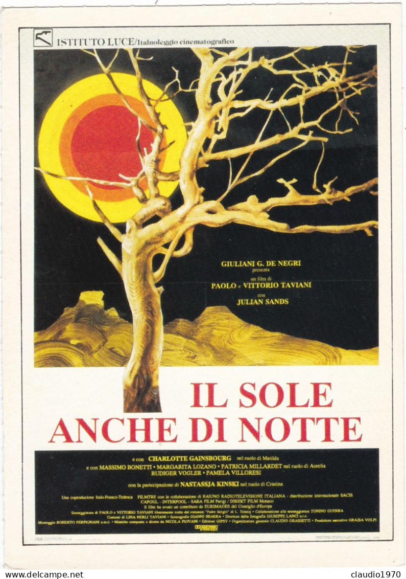 CINEMA - IL SOLE ANCHE DI NOTTE - 1990 - PICCOLA LOCANDINA CM. 14X10 - Publicidad