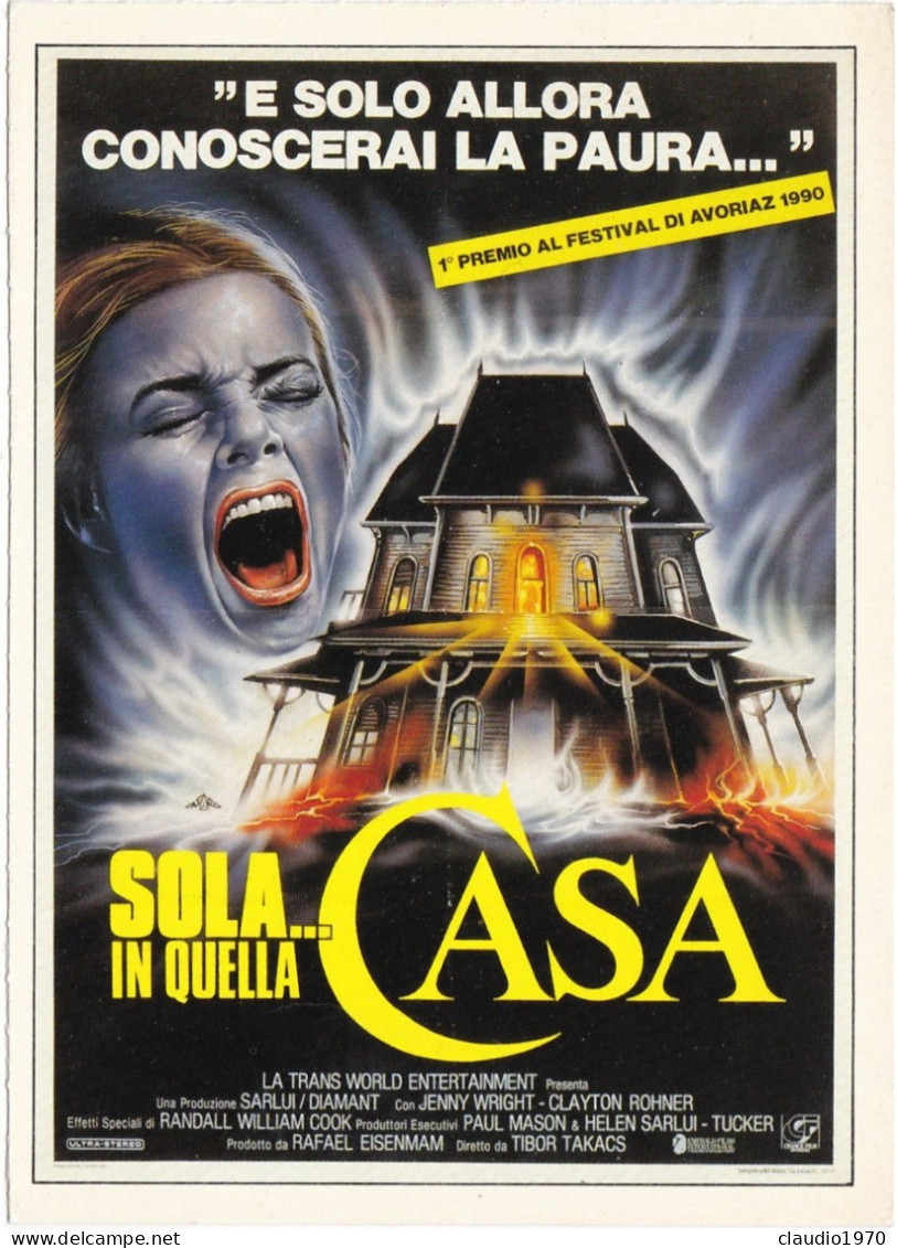 CINEMA - SOLA IN QUELLA CASA - 1988 - PICCOLA LOCANDINA CM. 14X10 - Publicidad