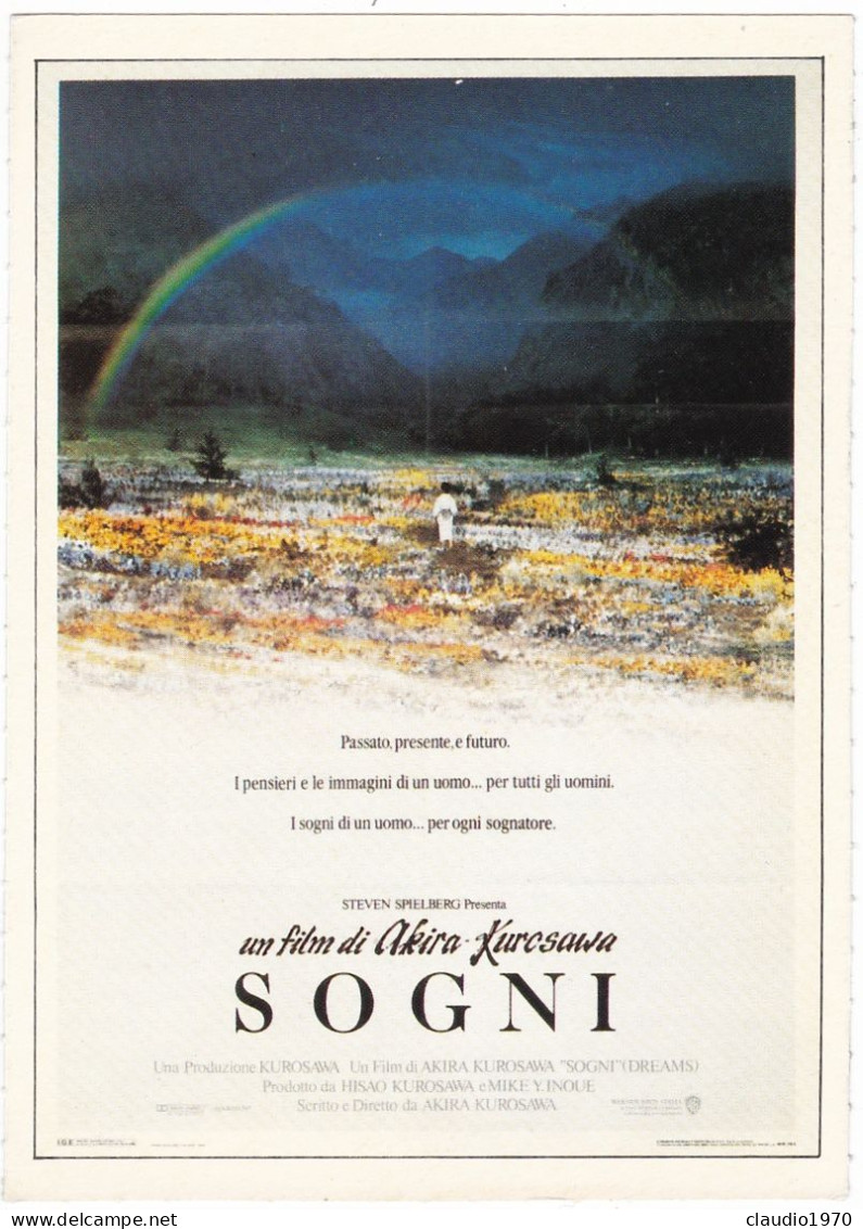 CINEMA - SOGNI - 1989 - PICCOLA LOCANDINA CM. 14X10 - Publicidad