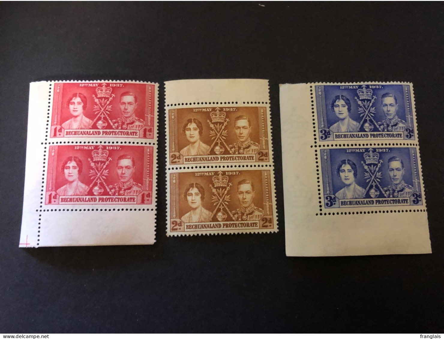 1937 CORONATION SET IN UNMOUNTED MINT PAIRS Very Fresh Condition - 1885-1964 Protectoraat Van Bechuanaland