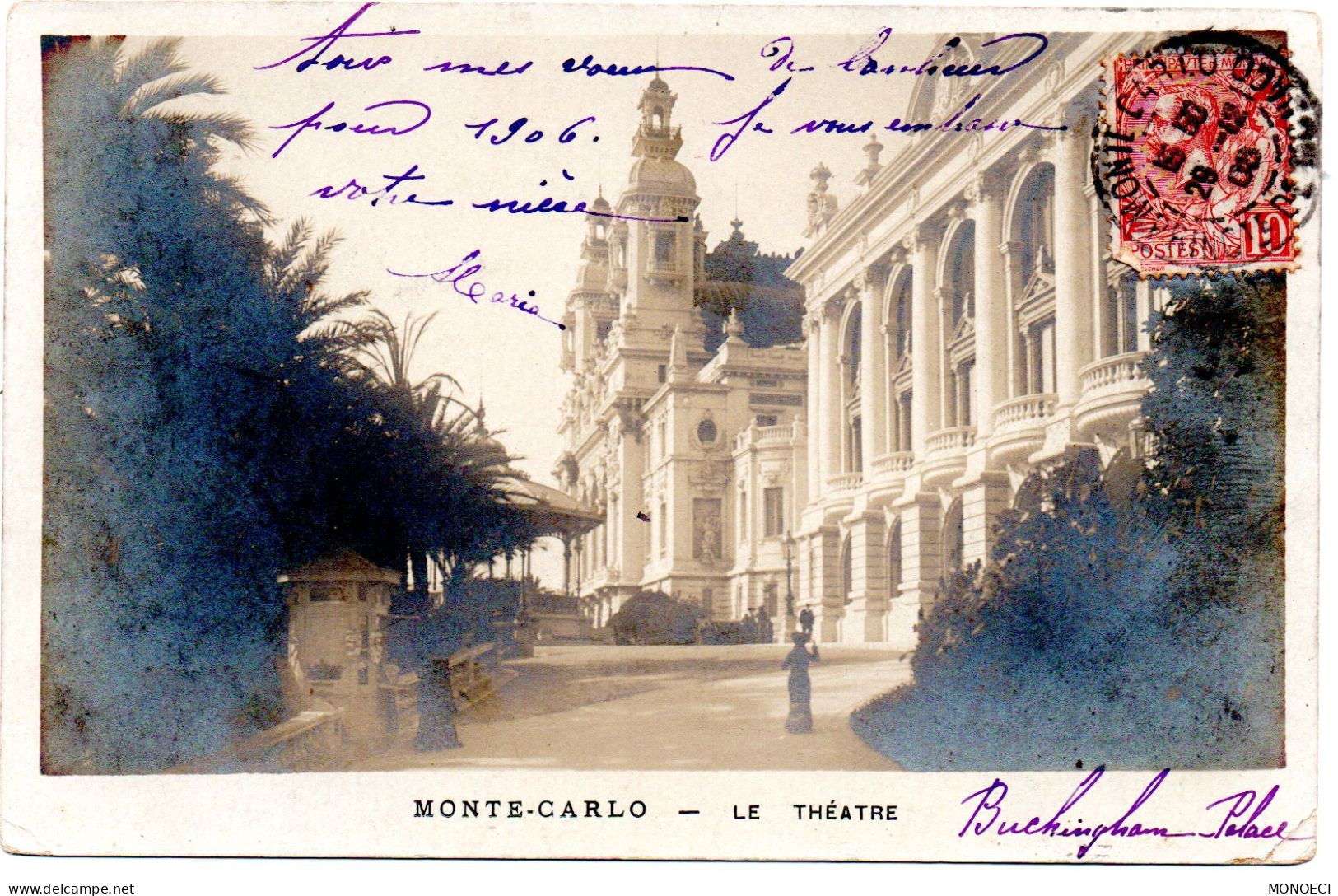 MONACO -- MONTE CARLO -- CPA Précurseur -- Le Théâtre - Opera House & Theather