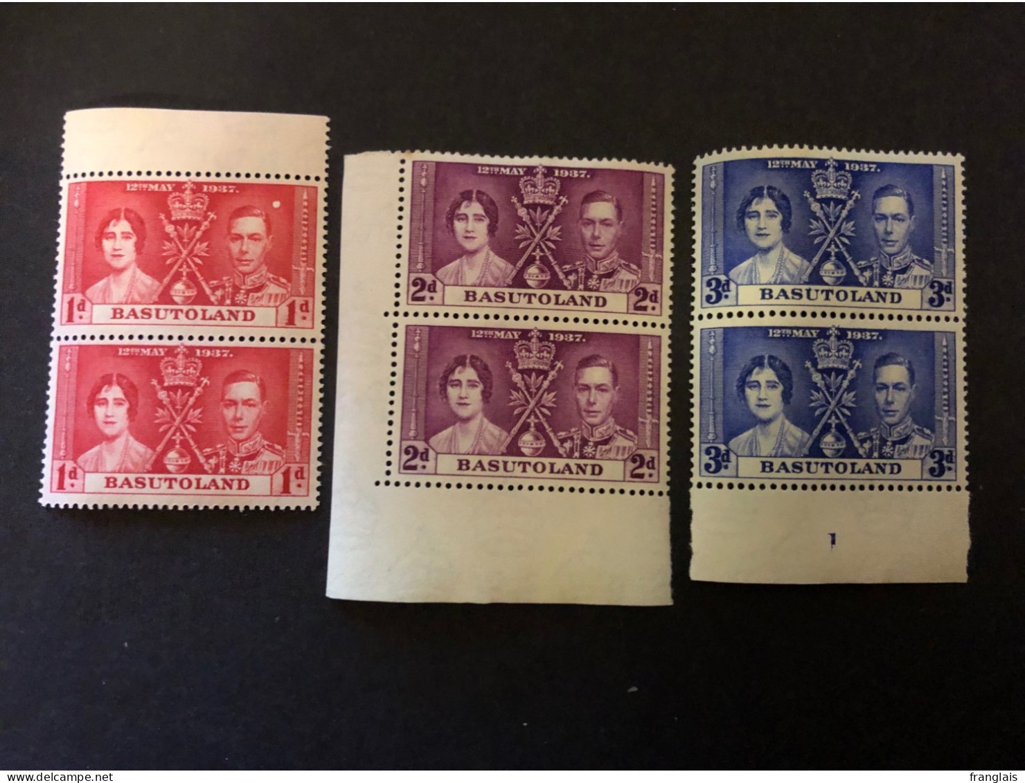 1937 CORONATION SET IN UNMOUNTED MINT PAIRS Very Fresh Condition - 1933-1964 Crown Colony